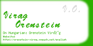 virag orenstein business card